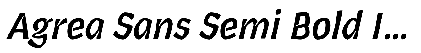Agrea Sans Semi Bold Italic